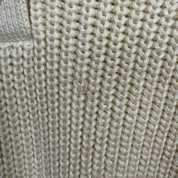 J. Crew Cream Knit Turtleneck Pullover with Gold Buttons - Picture 7 of 11